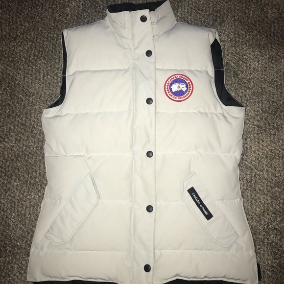 white canada goose vest